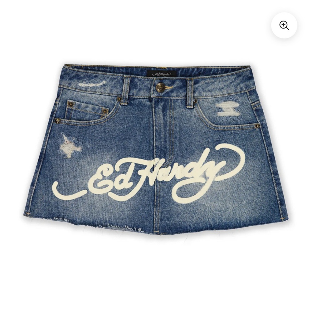 Ed Hardy Denim Skirt Size M